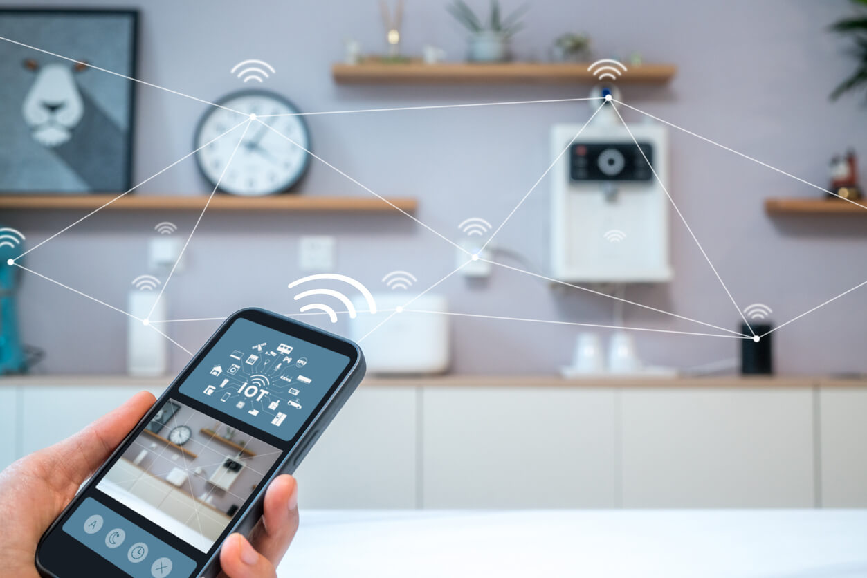 Secure IoT solutions used between mobile device and home appliances.