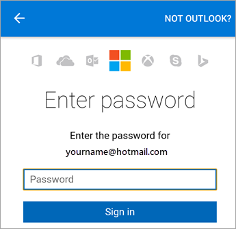 Enter your password for your email account.