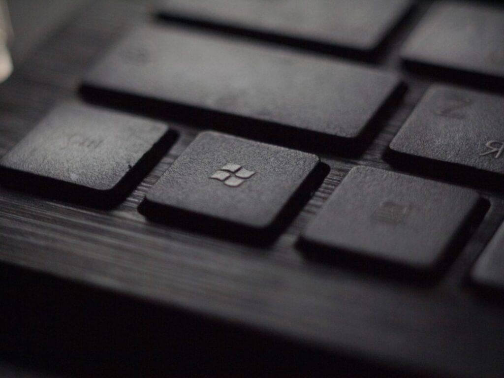Microsoft Windows button on a keyboard.