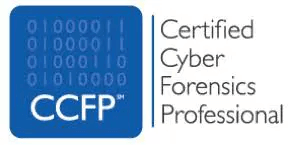 Certified Cyber Forensics Professional logo.
