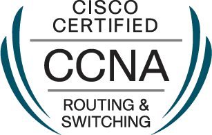CISCO Certified CCNA Routing and Switching logo.