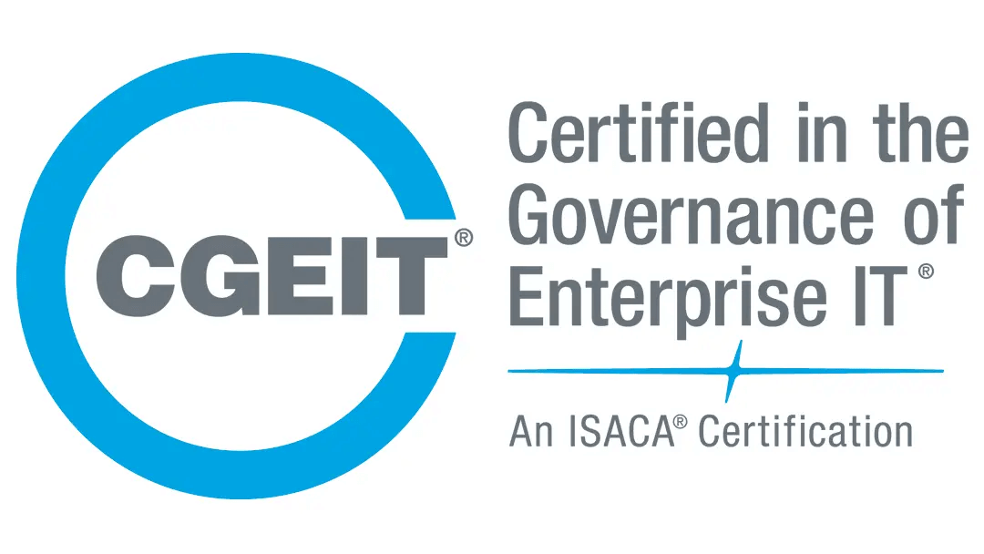 Certified in the Governance of Enterprise IT graphic.