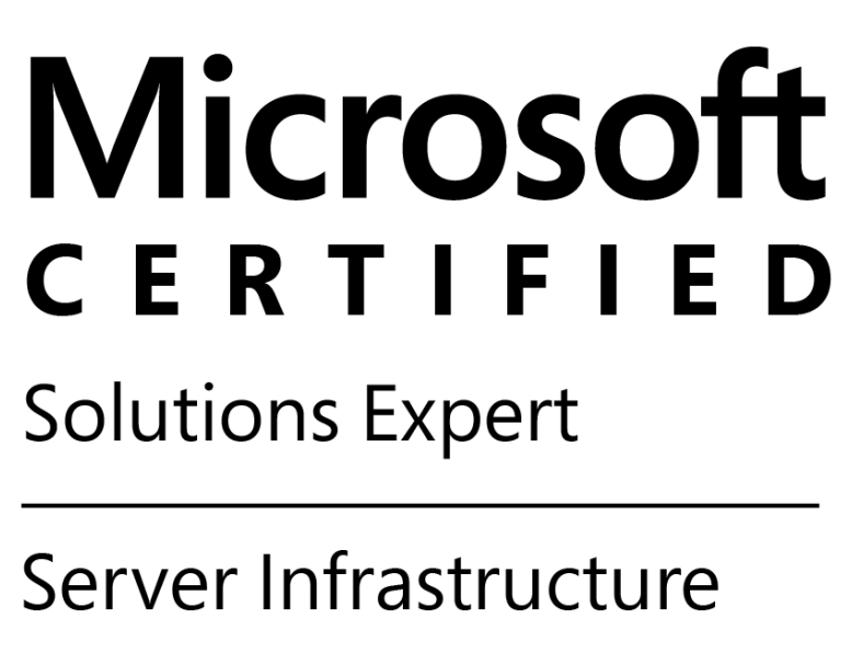 Microsoft Certified Technology Solutions Expert Server Infrastructure logo.