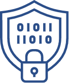Cybersecurity home icon.