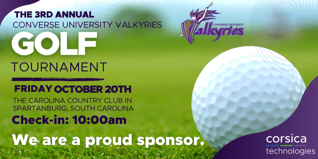 Converse University Valkyries Golf Tournament graphic.